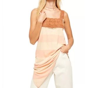 Free People Bohemian Crocheted Tunic Dress S